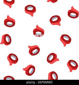 pattern torn duct tape cartoon. strip label, band repair, sticker sello torn duct tape sign. seamless symbol vector illustration Stock Vector