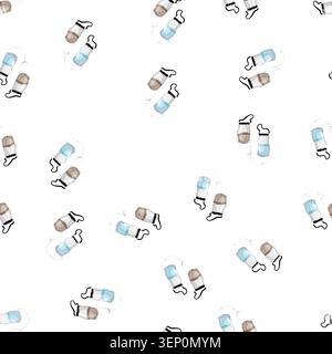 pattern outdoor water filter cartoon. outdoor water filter sign vector Stock Vector