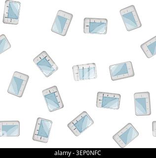 pattern temperature smart thermostat cartoon. temperature smart thermostat sign vector Stock Vector