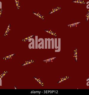seamless pattern Stylized volcanic rock platform with hot molten lava flowing over its surface and dripping down, creating a dangerous and fiery game Stock Vector
