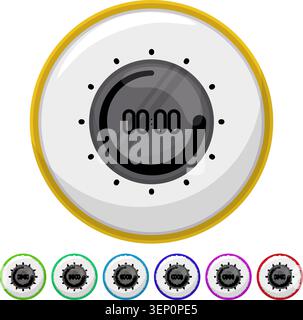 time kitchen timer clock cartoon. time kitchen timer clock sign colorful illustration Stock Vector
