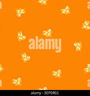 pattern bedtime sleep zzz cartoon. insomnia snore, pillow mattress, blanket night bedtime sleep zzz sign. seamless vector illustration Stock Vector