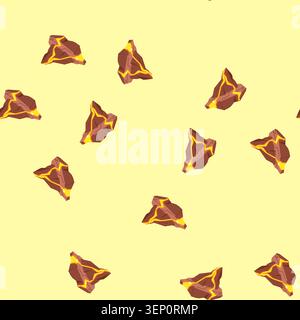 pattern eruption lava platform cartoon. magma geothermal, basalt flow, vent caldera eruption lava platform sign. seamless vector illustration Stock Vector