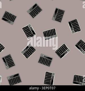 seamless pattern cell aa battery charger cartoon. recharge lithium, charge energy cell aa battery charger sign vector Stock Vector