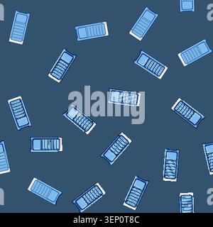 seamless pattern Portable toilet unit offering a practical and hygienic solution for temporary sanitation needs at construction sites, outdoor events, Stock Vector