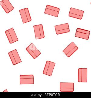 pattern zipper makeup bag cartoon. pouch storage, durable chic, versatile essential zipper makeup bag sign vector Stock Vector
