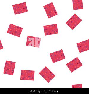 pattern Abstract background presenting a modern memphis style geometric pattern with various shapes creating a vibrant and playful composition for gra Stock Vector