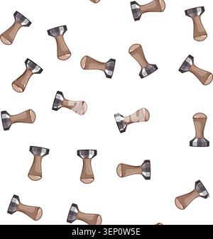 pattern cappuccino tamper coffee cartoon. cappuccino tamper coffee sign vector Stock Vector