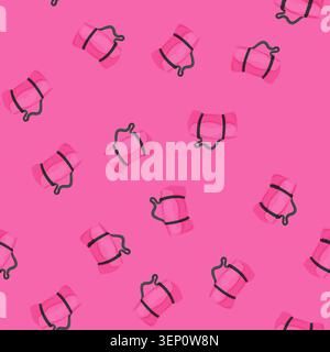seamless pattern hiking camp mat cartoon. hiking camp mat sign vector Stock Vector
