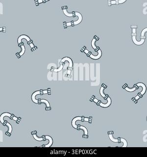 seamless pattern age waste drain trap cartoon. siphon clog, pipe sewer, odor blockage age waste drain trap sign vector Stock Vector