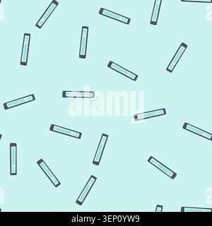 pattern dark gray and light blue video cassette spine standing vertically, representing retro analogue television and movie entertainment from the 80s Stock Vector