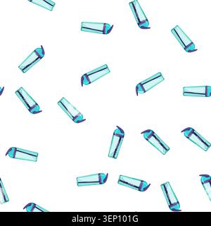 pattern plastic sport drinking bottle cartoon. plastic sport drinking bottle sign vector Stock Vector