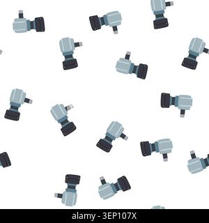 pattern flow water circulation pump cartoon. pressure efficiency, motor impeller, plumbing installation flow water circulation pump sign. seamless sym Stock Vector