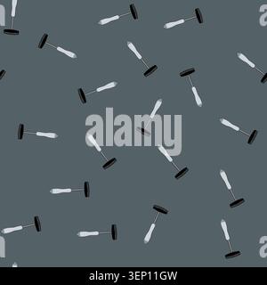 seamless pattern testing reflex hammer cartoon. response assessment, clinical neurological, tendon evaluation testing reflex hammer sign vector Stock Vector