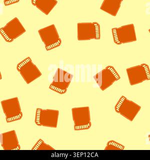 pattern speed sd card cartoon. transfer files, videos music, data format speed sd card sign. seamless vector illustration Stock Vector