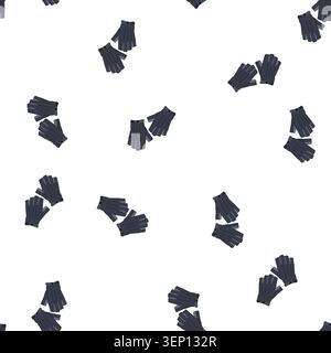 pattern cordless leather gloves cartoon. steel fast, heat automatic, shutoff capacity cordless leather gloves sign. seamless symbol vector illustratio Stock Vector
