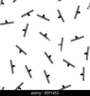 pattern tool ruler builder cartoon. tool ruler builder sign vector Stock Vector