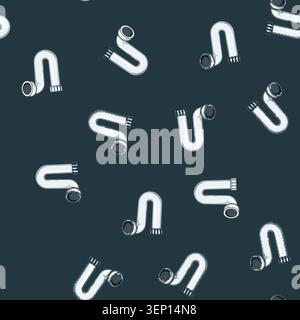 seamless pattern siphon waste drain trap cartoon. clog pipe, sewer odor, blockage installation siphon waste drain trap sign vector Stock Vector