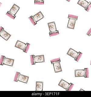 pattern beauty cotton pad cartoon. beauty cotton pad sign vector Stock Vector