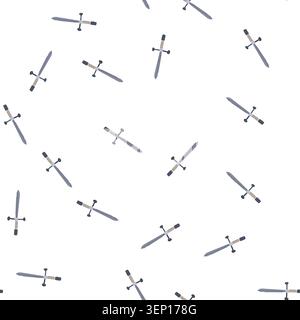 pattern norse viking sword cartoon. raid shield, axe conquer, ship legend norse viking sword sign. seamless symbol vector illustration Stock Vector
