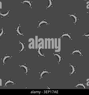 seamless pattern robot quadcopter cartoon. delivery technology, mavic learning, sky print robot quadcopter sign vector Stock Vector