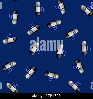seamless pattern technician vacuum pump cartoon. industry gauge, water pressure, condition underwater technician vacuum pump sign vector Stock Vector
