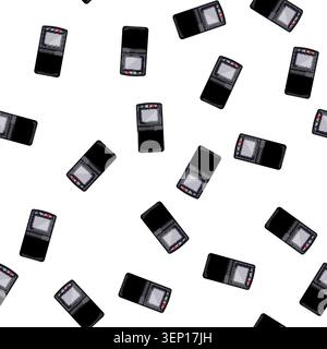 pattern tape dictaphone cartoon. digital record, journalist sound tape dictaphone sign vector Stock Vector
