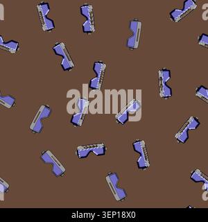 seamless pattern construction goggles welding cartoon. work glass, goggle glasses, protect pilot construction goggles welding sign vector Stock Vector