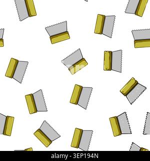pattern construction notched trowel cartoon. adhesive mortar, installation masonry, spreader surface construction notched trowel sign vector Stock Vector