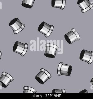 seamless pattern spray faucet aerator cartoon. stream restrictor, adapter conservation, device fixture spray faucet aerator sign vector Stock Vector