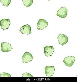 pattern natural compostable trash bag cartoon. plantbased renewable, earthfriendly disposable, degradable plasticfree natural compostable trash bag si Stock Vector