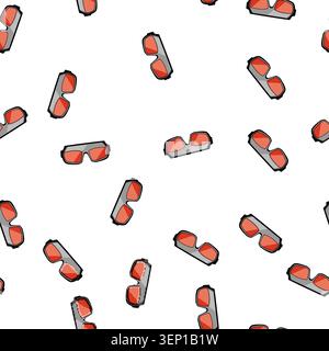 pattern Welding safety glasses providing essential eye protection, preventing hazards, and ensuring worker safety in industrial, construction, and wor Stock Vector