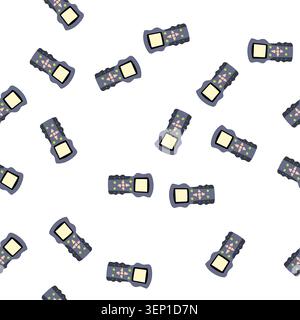 pattern automotive car diagnostic scanner cartoon. system interface, software bluetooth, wireless handheld automotive car diagnostic scanner sign. sea Stock Vector