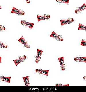 pattern coin bubblegum machine cartoon. coin bubblegum machine sign vector Stock Vector