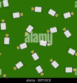 seamless pattern paper compact photo printer cartoon. technology print, equipment business paper compact photo printer sign vector Stock Vector