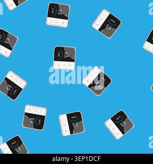 seamless pattern electronic smart thermostat cartoon. electronic smart thermostat sign vector Stock Vector