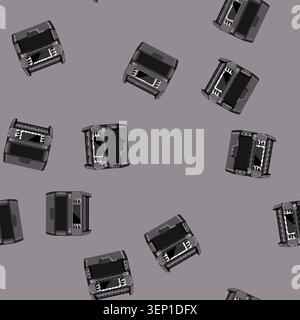 seamless pattern bank counter machine cartoon. currency cash, economy paper, finance banknote bank counter machine sign vector Stock Vector