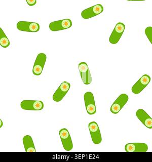 pattern digital user interface element illustrating a green toggle switch in the active on position, displaying a bright orange sun icon, indicating d Stock Vector