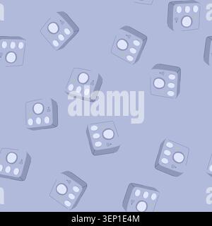 pattern technology smart home hub cartoon. internet assistant, security lights, thermostat cameras technology smart home hub sign. seamless vector ill Stock Vector