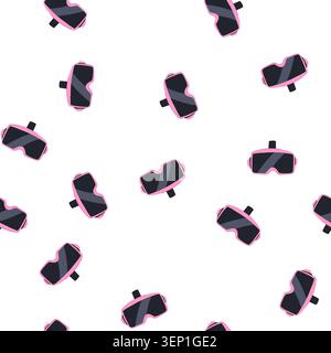 pattern digital augmented reality ar glasses cartoon. experience future, vision holographic, sensor connectivity digital augmented reality ar glasses Stock Vector
