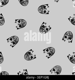 seamless pattern saga viking helmet cartoon. raider seafaring, exploration mythology, rune berserker saga viking helmet sign vector Stock Vector