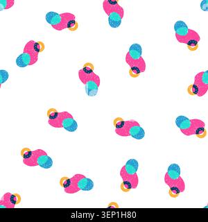 pattern grain risograph effect cartoon. overlay vintage, aesthetic art, graphic color grain risograph effect sign vector Stock Vector