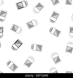 pattern Empty rectangular product box with hang tab, blank and ready for brandingminimal white retail packaging on solitaire background for merchandis Stock Vector