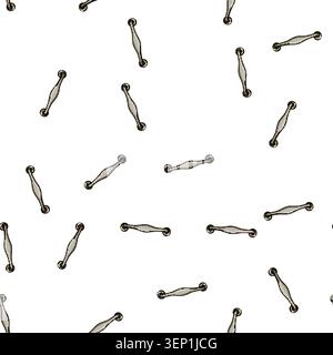 pattern Metal drawer handle used on furniture, cabinets, kitchen cupboards, or closet doors for opening and closing, providing a functional hardware a Stock Vector