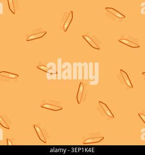 pattern recycling tin can cartoon. soup lid, label kitchen, pantry aluminum recycling tin can sign. seamless vector illustration Stock Vector