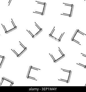 pattern picnic folding table cartoon. picnic folding table sign vector Stock Vector