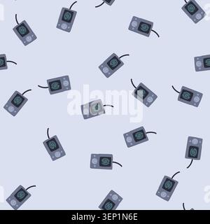pattern security fingerprint scanner cartoon. authentication touch, identification technology, sensor recognition security fingerprint scanner sign. s Stock Vector
