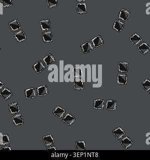 seamless pattern metal cufflinks cartoon. classic trend, unique custom, personalized gift metal cufflinks sign vector Stock Vector