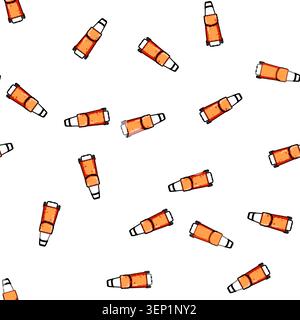 pattern spinner trolley bag cartoon. lightweight expandable, cabin zipper, handle lock spinner trolley bag sign vector Stock Vector