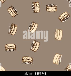 seamless pattern chinese bamboo steamer cartoon. steam container, basket traditional, oriental asian chinese bamboo steamer sign vector Stock Vector